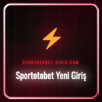 Dizüstü bilgisayar ekranında Sportotobet yeni giriş sayfası logosu.